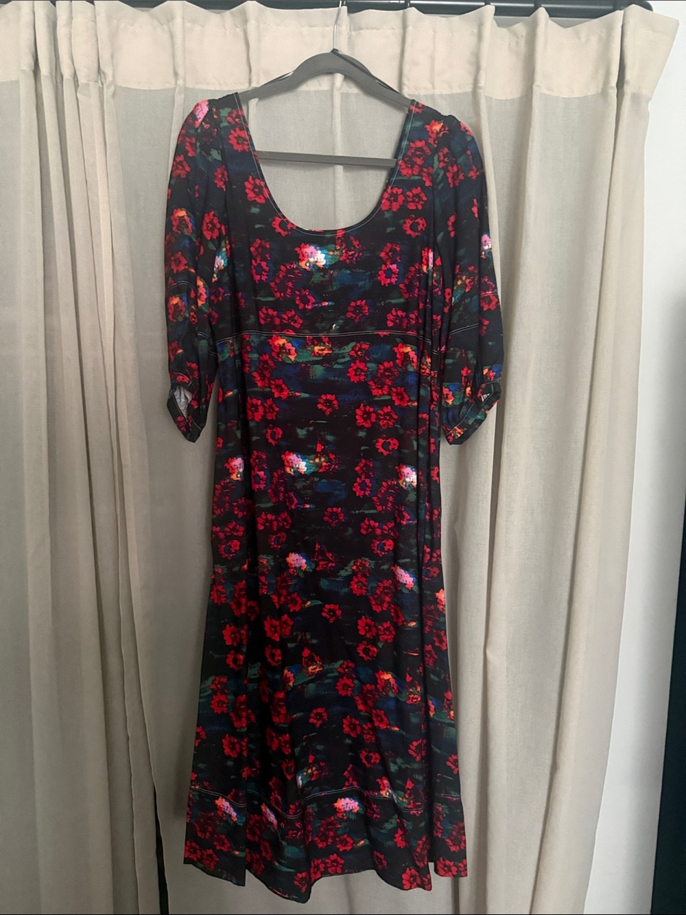 Rachel Comey for Target Scoop-Neck Midi Dress - Red Flower Print